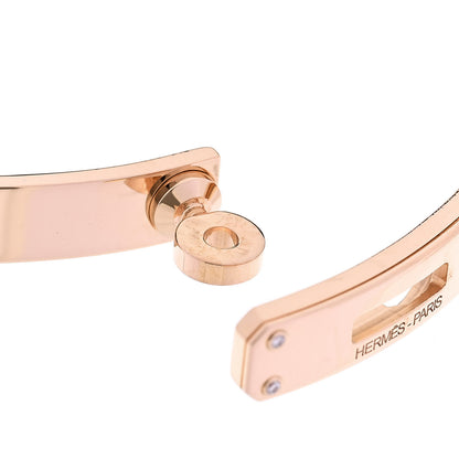 Hermes 18K Rose Gold Diamond PM Kelly Bracelet SH 4 of 5