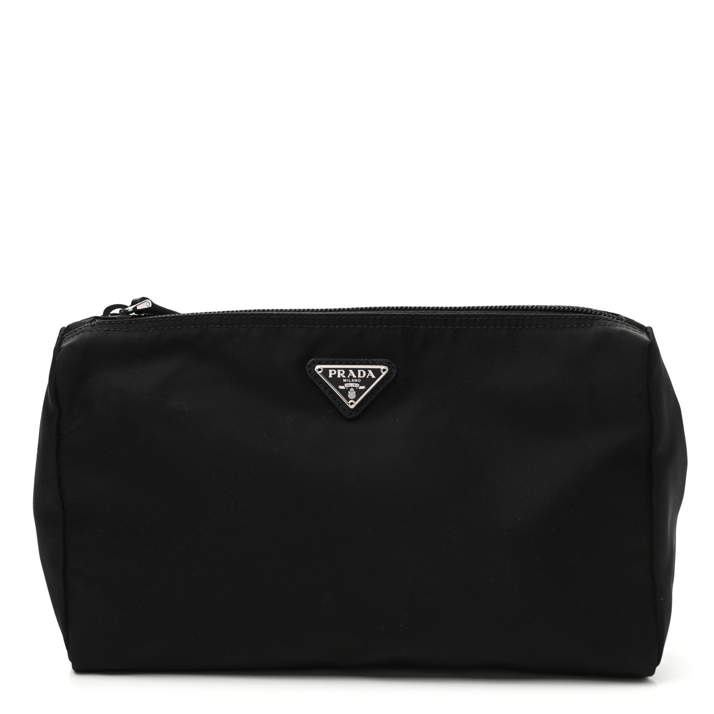 Nylon Tessuto Cosmetic Pouch Black