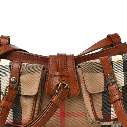 Burberry Prorsum House Check Bridle Calfskin Shoulder Bag Dark Tan 8 of 20