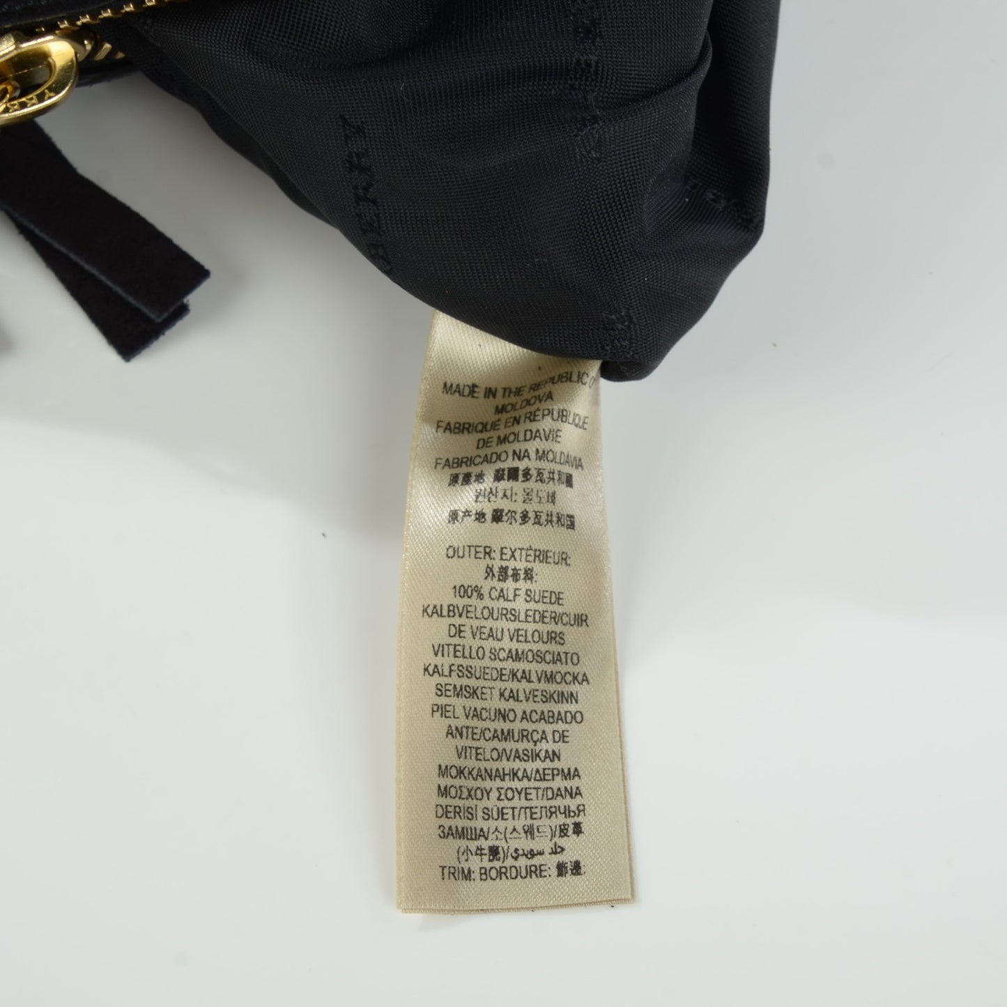 Suede Fringe Peyton Crossbody Clutch Bag Black