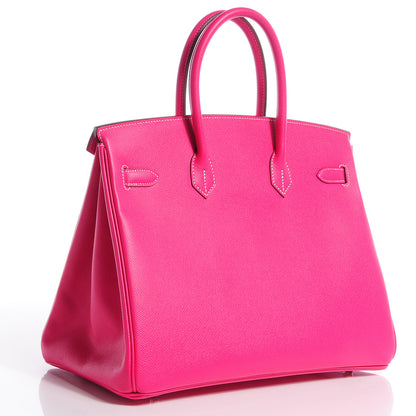 Hermes Epsom Candy Birkin 35 Rose Tyrien and Rubis 3 of 15