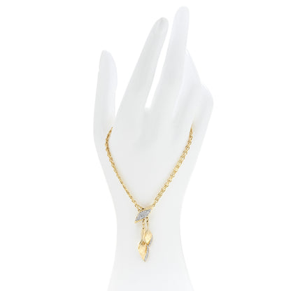 John Hardy 18K Yellow Gold Diamond Classic Chain Wave Hammered Pull Through Bracelet 2 of 4