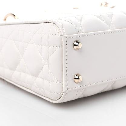 Christian Dior Lambskin Cannage Mini Lady Dior Latte 7 of 9