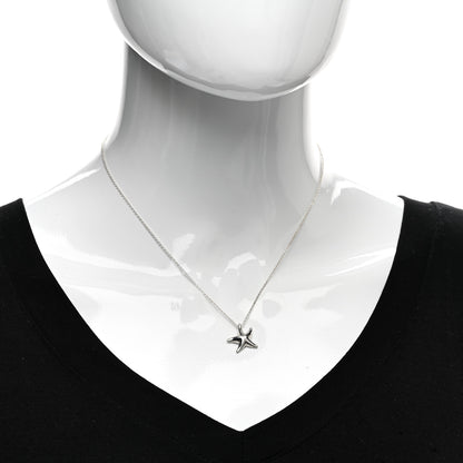 Tiffany Sterling Silver 15mm Elsa Peretti Starfish Pendant Necklace 2 of 4