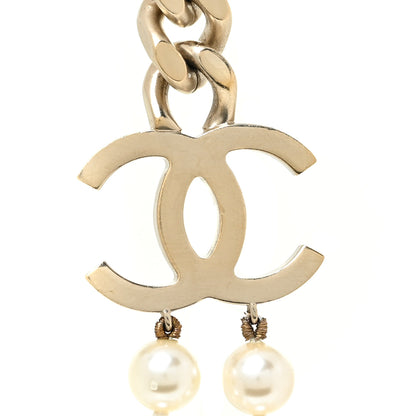 Chanel Pearl Chain CC Long Necklace Gold 6 of 6