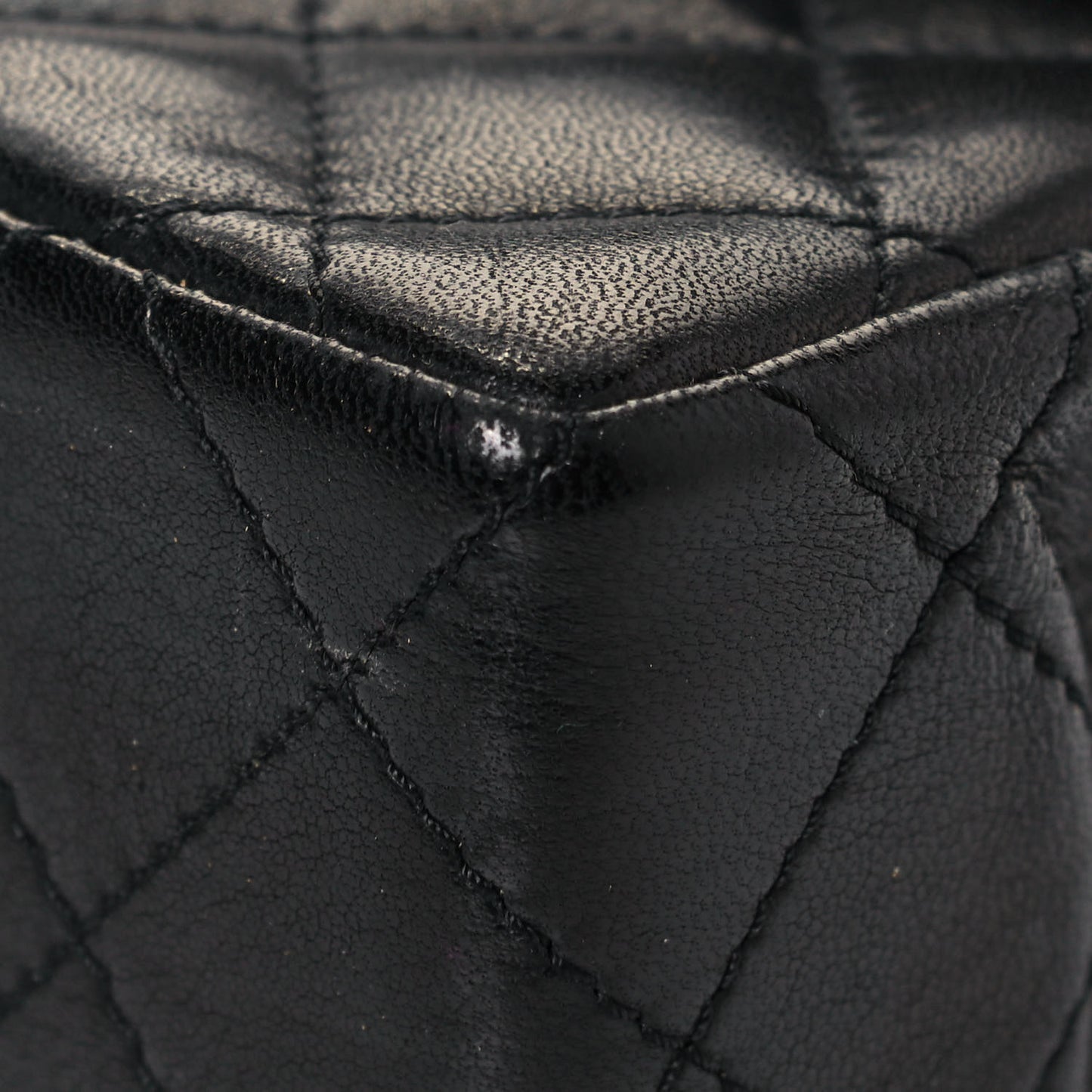 Lambskin Quilted Medium Double Flap Bag Black
