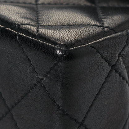 Chanel Lambskin Quilted Medium Double Flap Bag Black 9 of 19