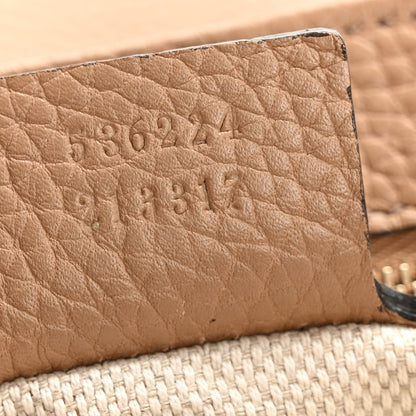 Gucci Pebbled Calfskin Medium Soho Flap Crossbody Camelia 7 of 12