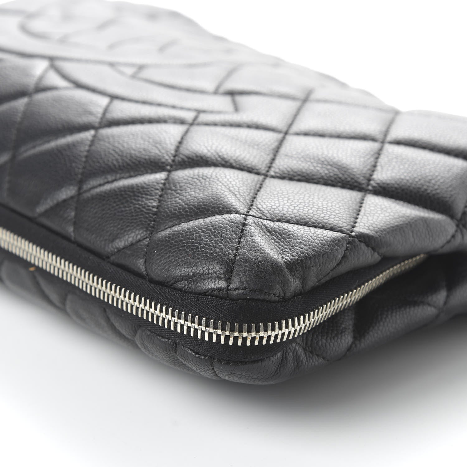 Chanel Caviar Quilted Expandable Zip Shoulder Bag Black 7 of 10