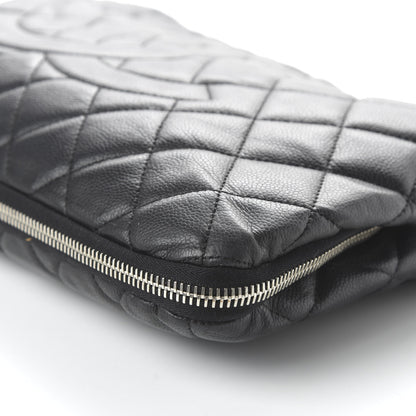 Chanel Caviar Quilted Expandable Zip Shoulder Bag Black 7 of 10