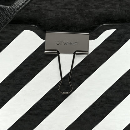 Off-White Saffiano Striped Diag Binder Belt Bag Black 7 of 9