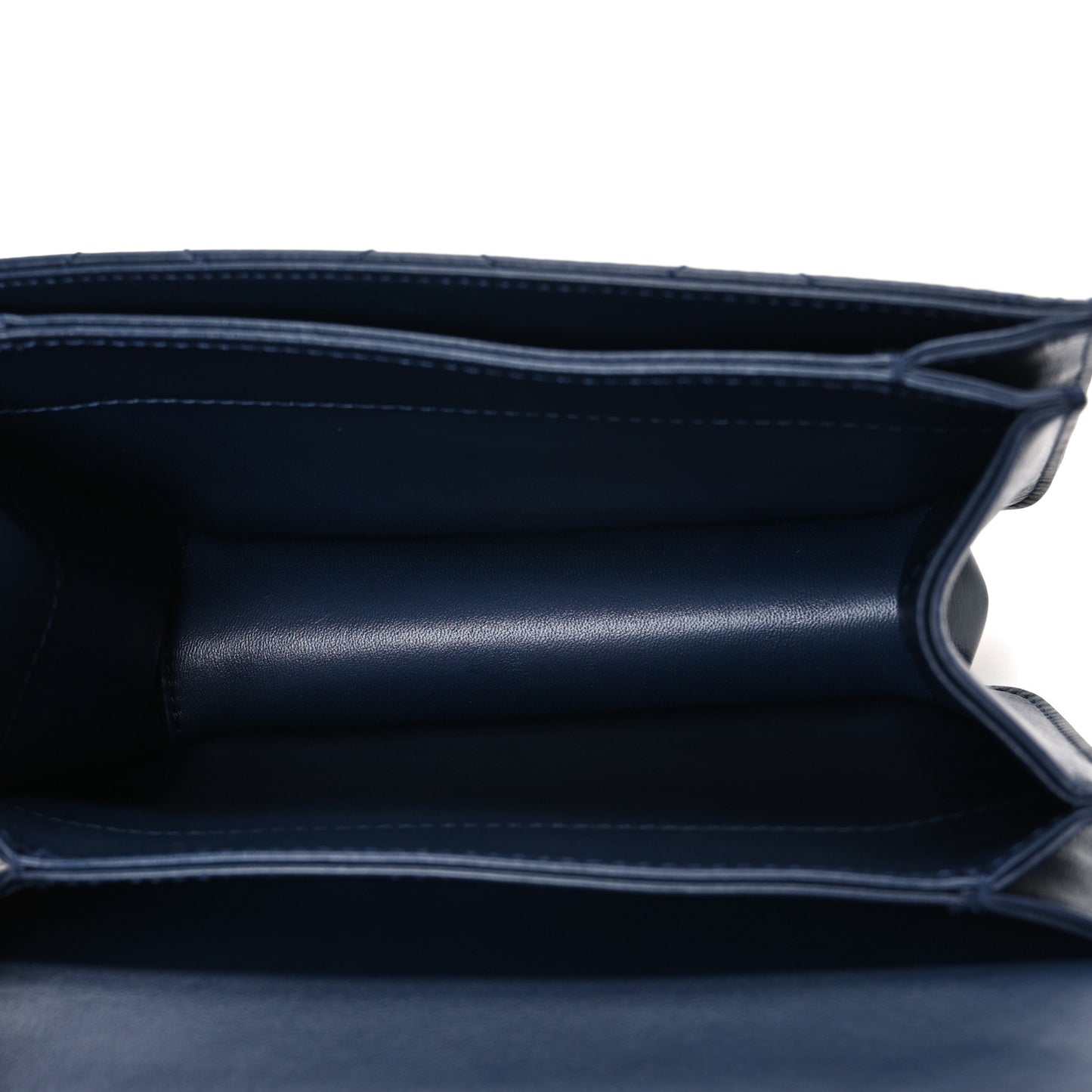 Calfskin Quilted Small Coco Lady Flap Navy Navy