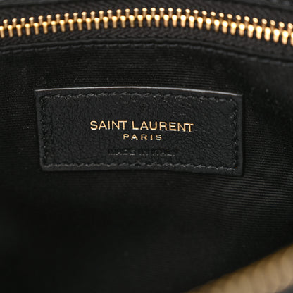 Saint Laurent Calfskin Y Quilted Monogram Medium Loulou Chain Satchel Black 6 of 10