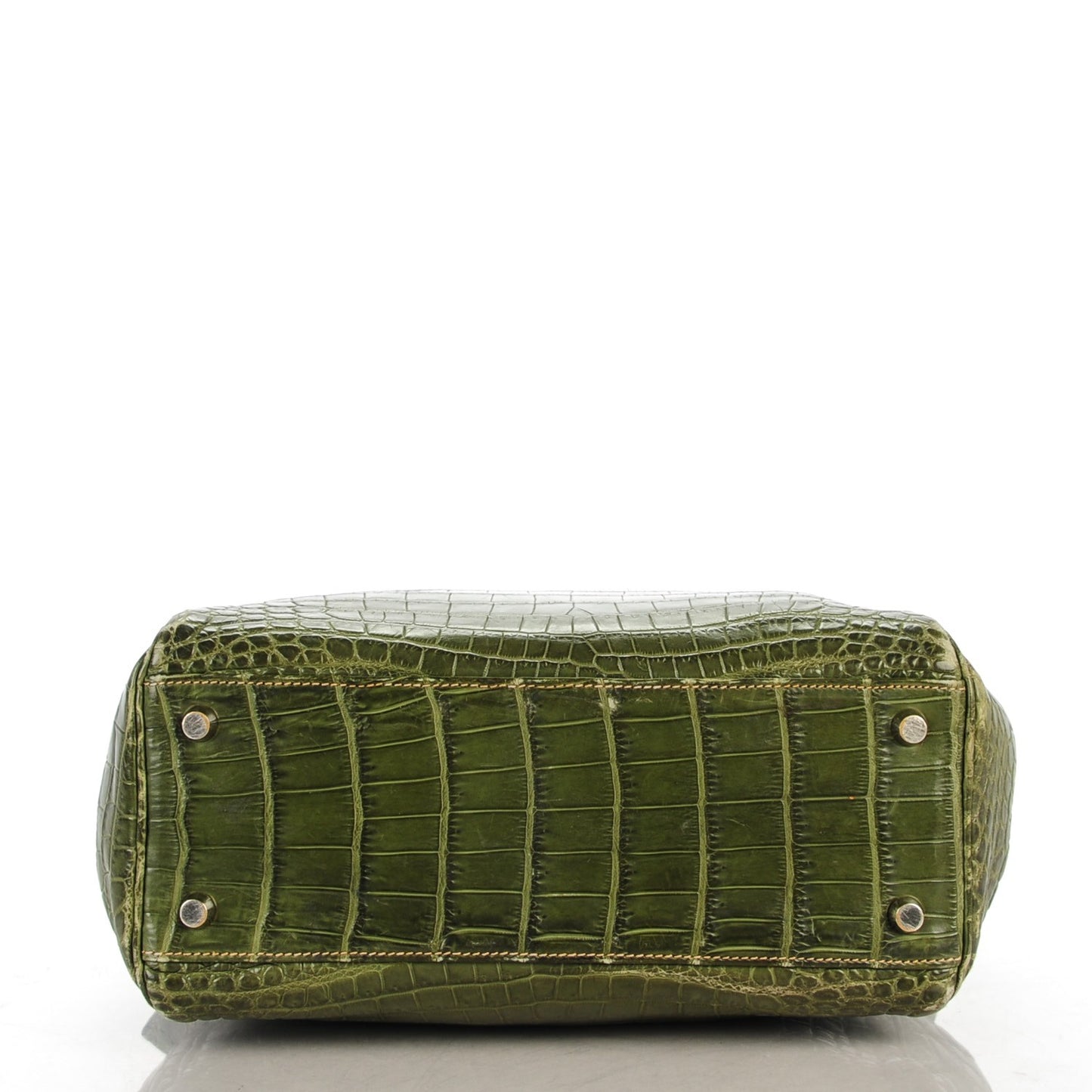 Shiny Niloticus Crocodile Kelly Sport 26 Vert Olive