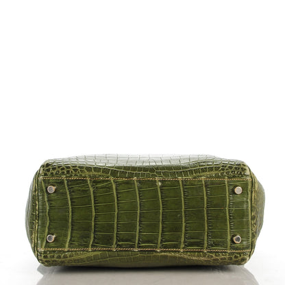 Hermes Shiny Niloticus Crocodile Kelly Sport 26 Vert Olive 5 of 20