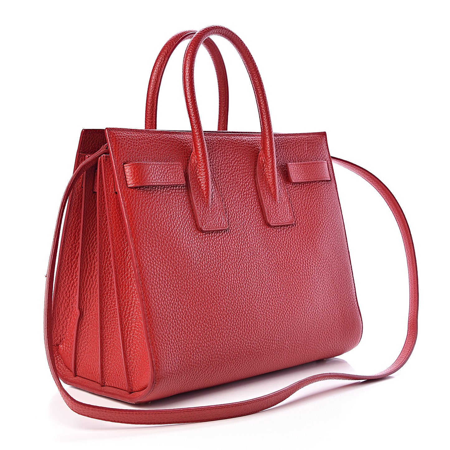 Grained Calfskin Small Sac De Jour Lipstick Red
