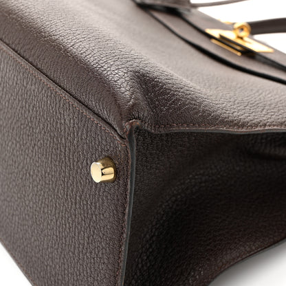Hermes Chevre de Coromandel Kelly Sellier 35 Chocolate 11 of 12