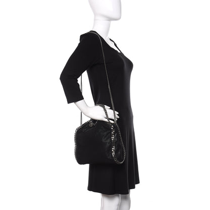 Stella McCartney Shaggy Deer Mini Falabella Fold Over Tote Black 2 of 12