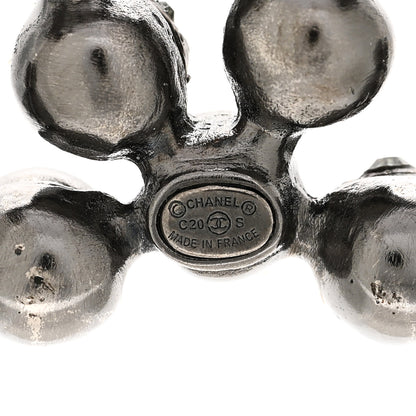 Chanel Ruthenium Crystal CC Brooch 4 of 5
