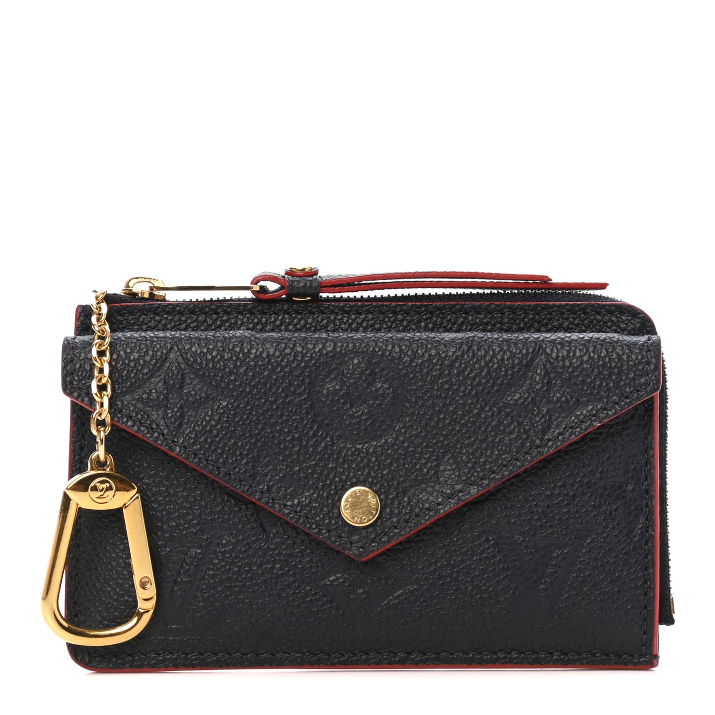 Empreinte Recto Verso Card Holder Marine Rouge