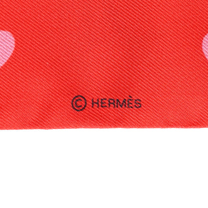Hermes Silk Tea Time Twilly Rouge Vif Vert Multicolor 4 of 4