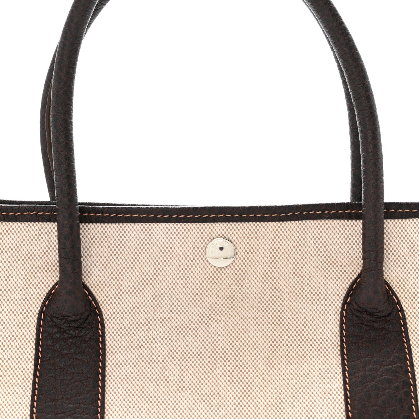 Buffle Skipper Toile Garden Party 36 MM Tote Marron Fonce
