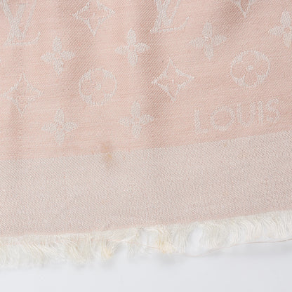 Louis Vuitton Silk Wool Monogram Shawl Rose 5 of 11