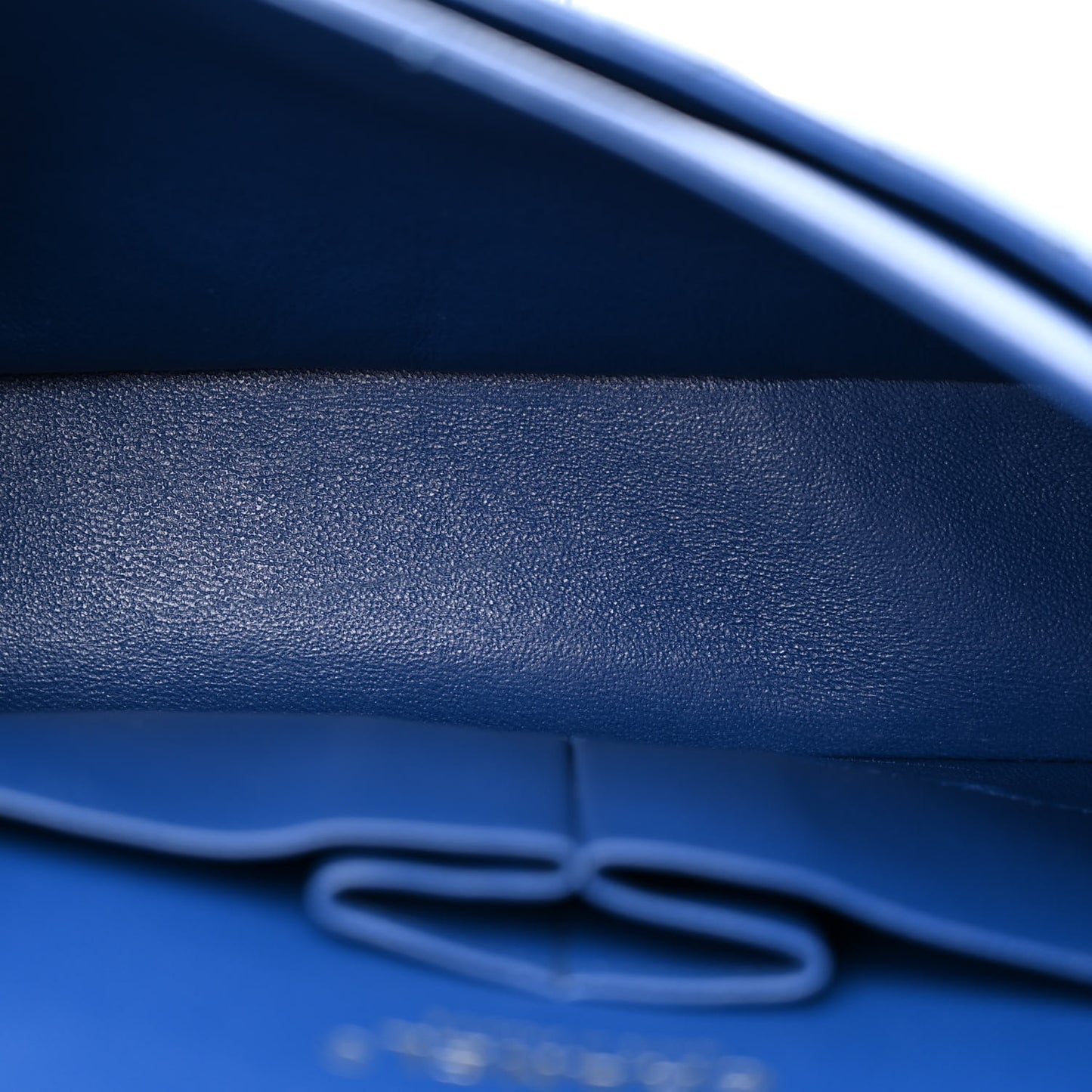 Caviar Quilted Medium Double Flap Blue