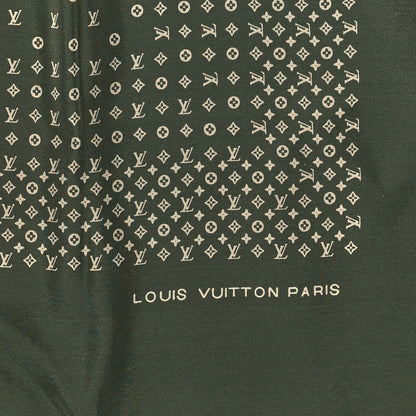 Louis Vuitton Silk Monogram Scarf Kaki 2 of 3