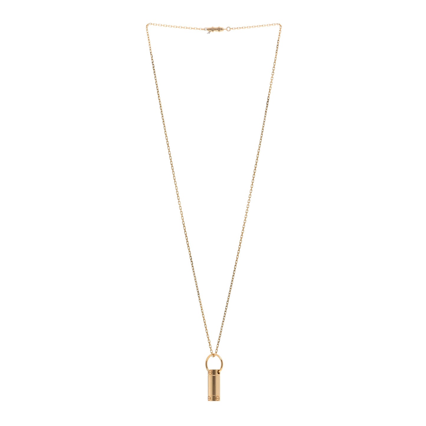 18K Yellow Gold LOVE Screwdriver Pendant Necklace