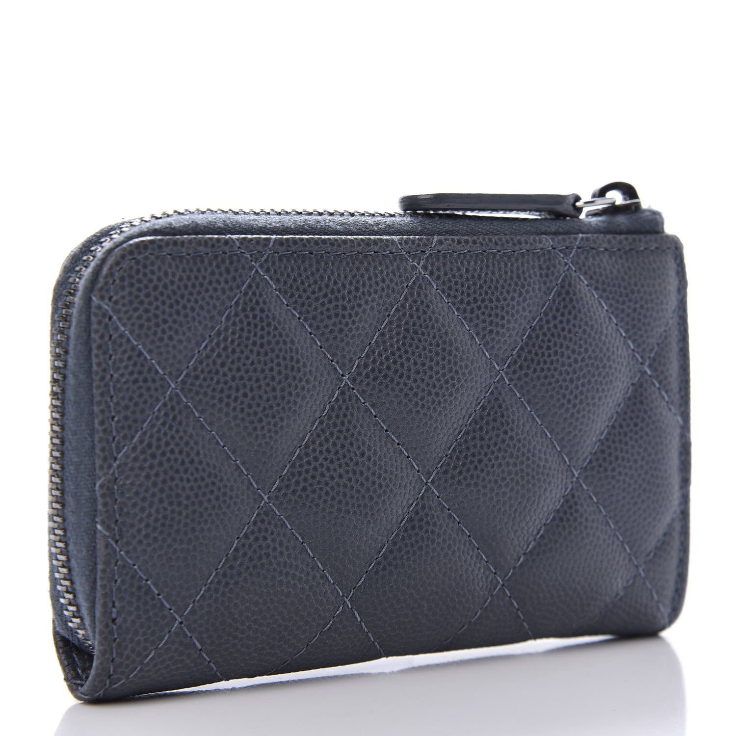 Chanel Caviar Quilted Key Holder Case Grey 4 of 9