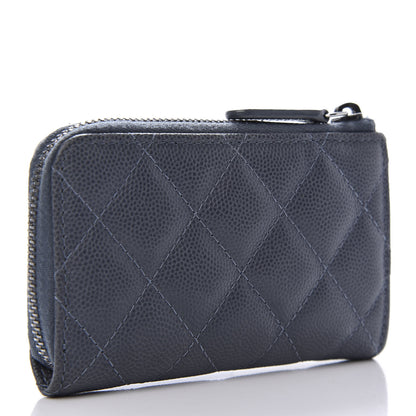 Chanel Caviar Quilted Key Holder Case Grey 4 of 9