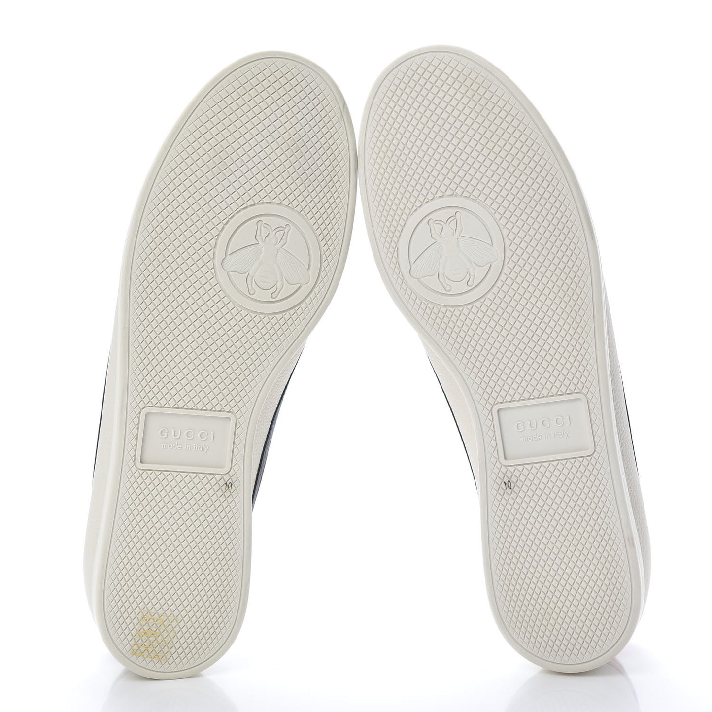 Calfskin Mens Web Falacer Sneakers 10 White Blue
