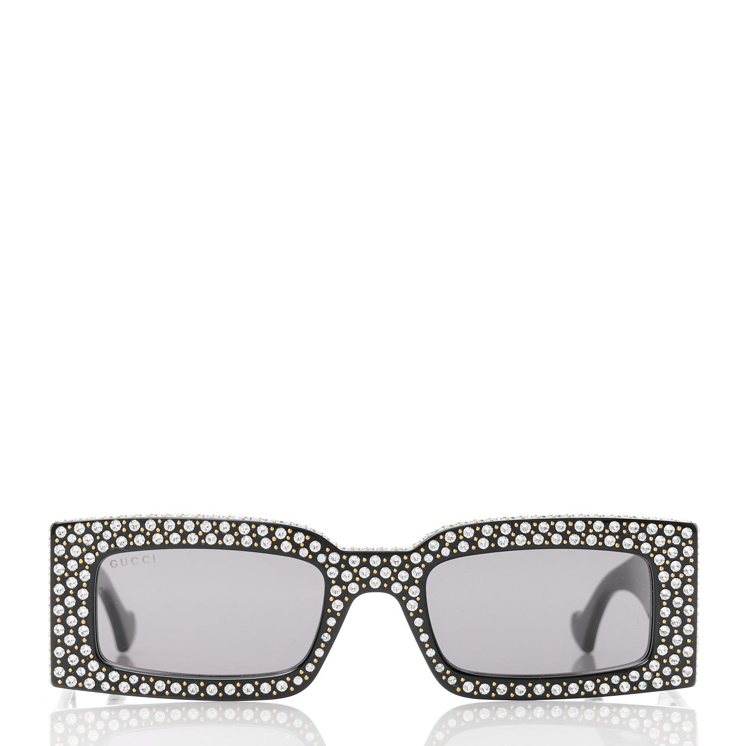 Gucci Acetate Crystal Studded Sunglasses GG1425S Black 2 of 9