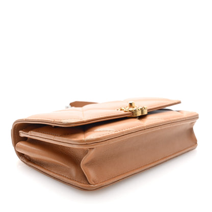 Chanel Lambskin Quilted Chanel 19 Wallet On Chain WOC Brown 4 of 10