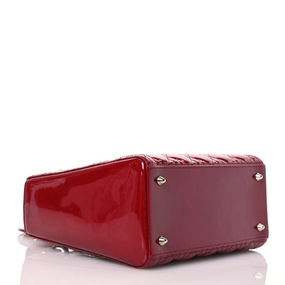 Christian Dior Patent Cannage Medium Lady Dior Red 4 of 13