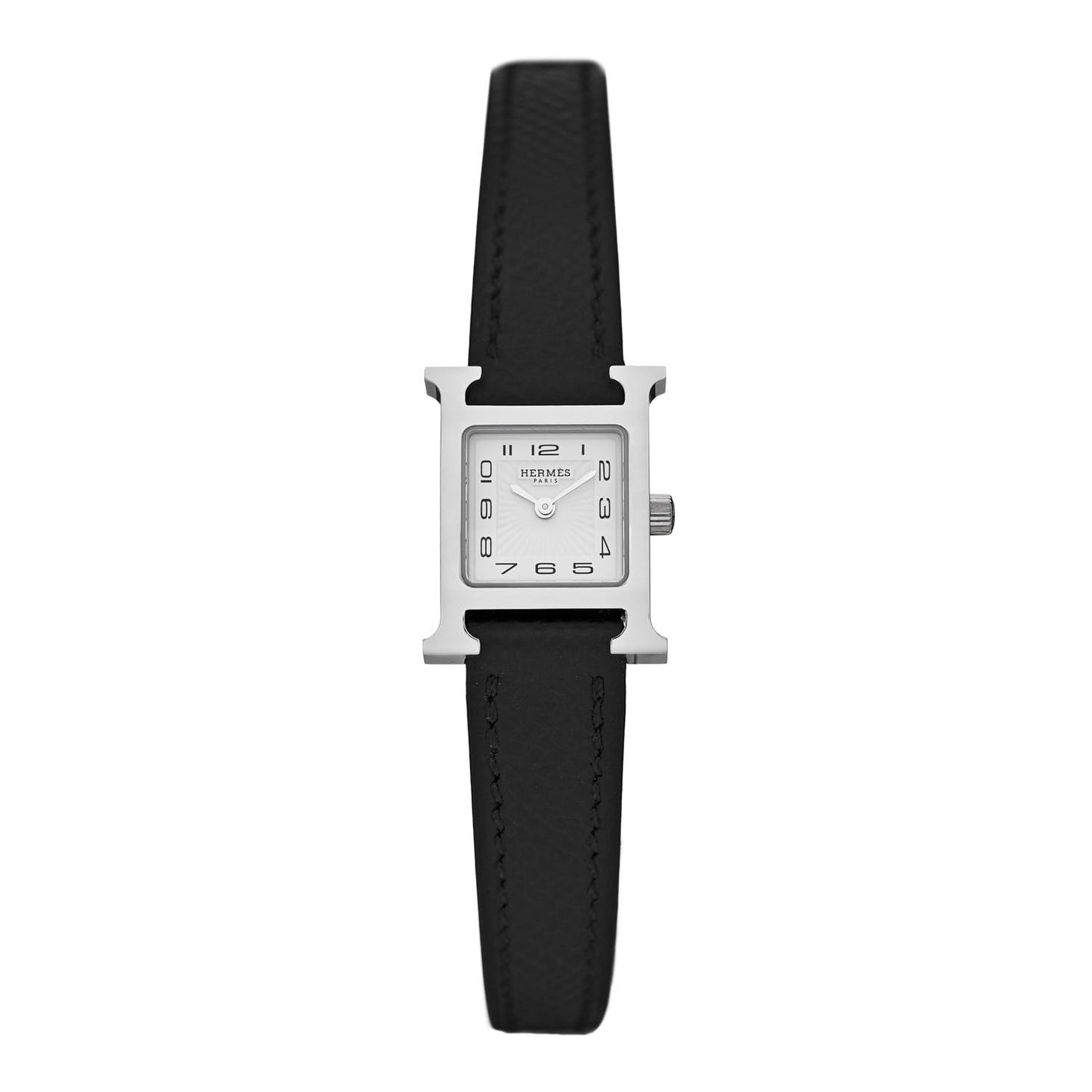 Stainless Steel Epsom 17.2mm Heure H Hour Quartz Watch Noir