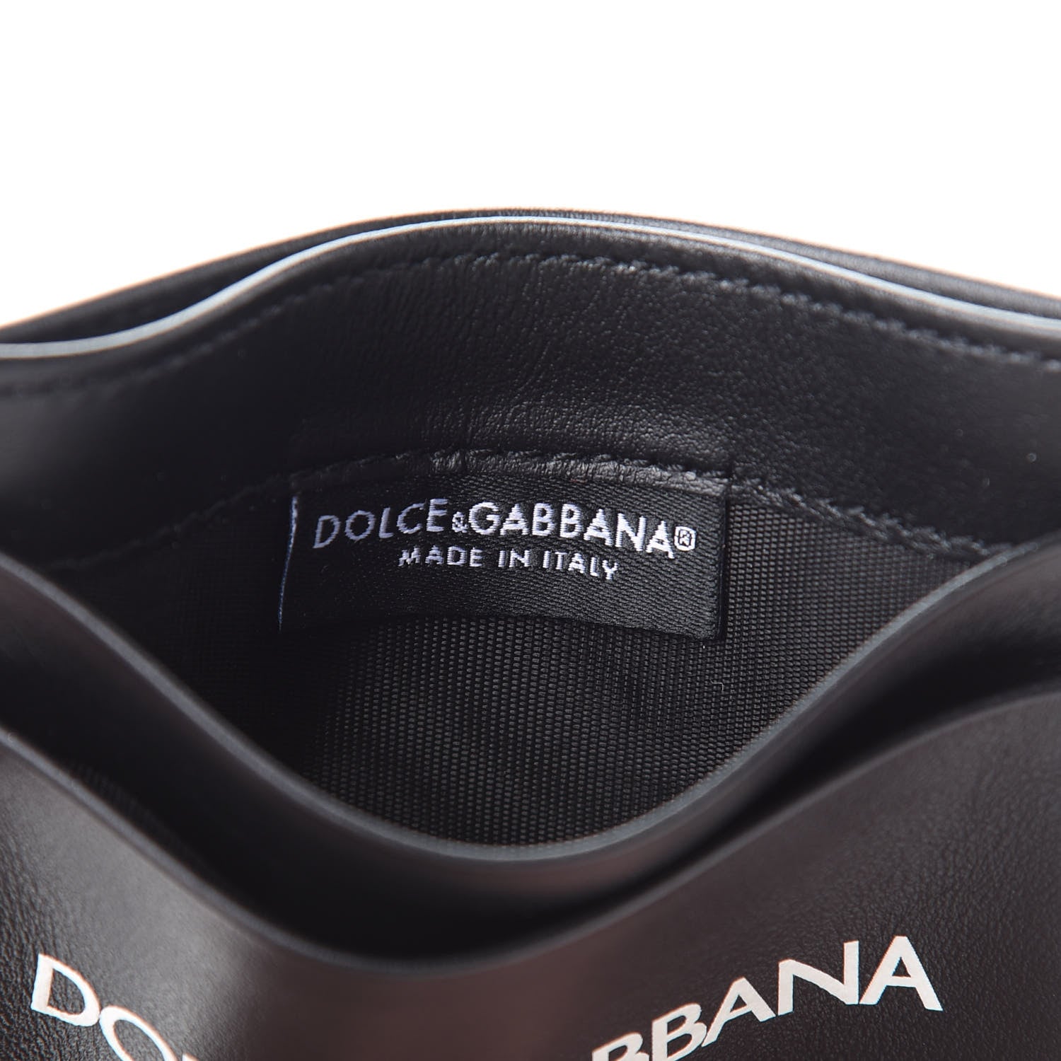 Dolce & Gabbana Calfskin Logo Card Holder Black 6 of 7