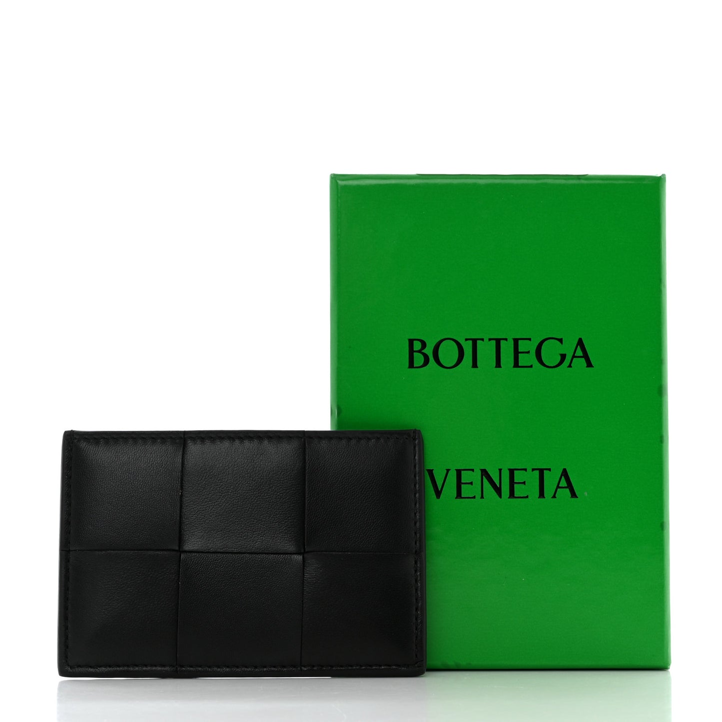 Nappa Maxi Intrecciato Card Holder Black