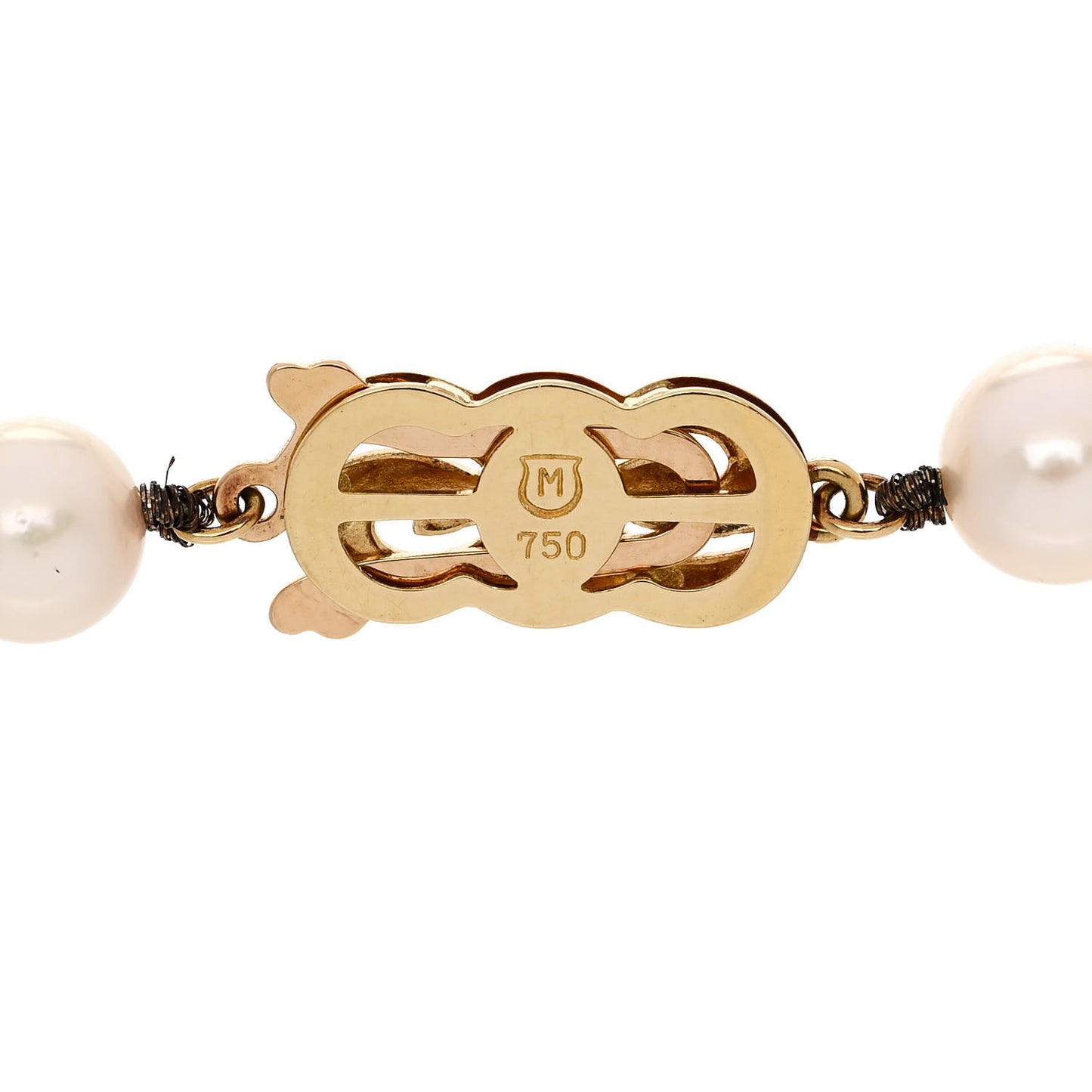 18K Yellow Gold Akoya Cultured Pearl 7-7.5mm Strand Bracelet