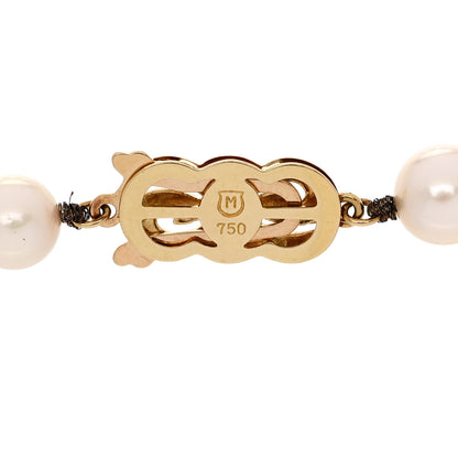 Mikimoto 18K Yellow Gold Akoya Cultured Pearl 7-7.5mm Strand Bracelet 3 of 3