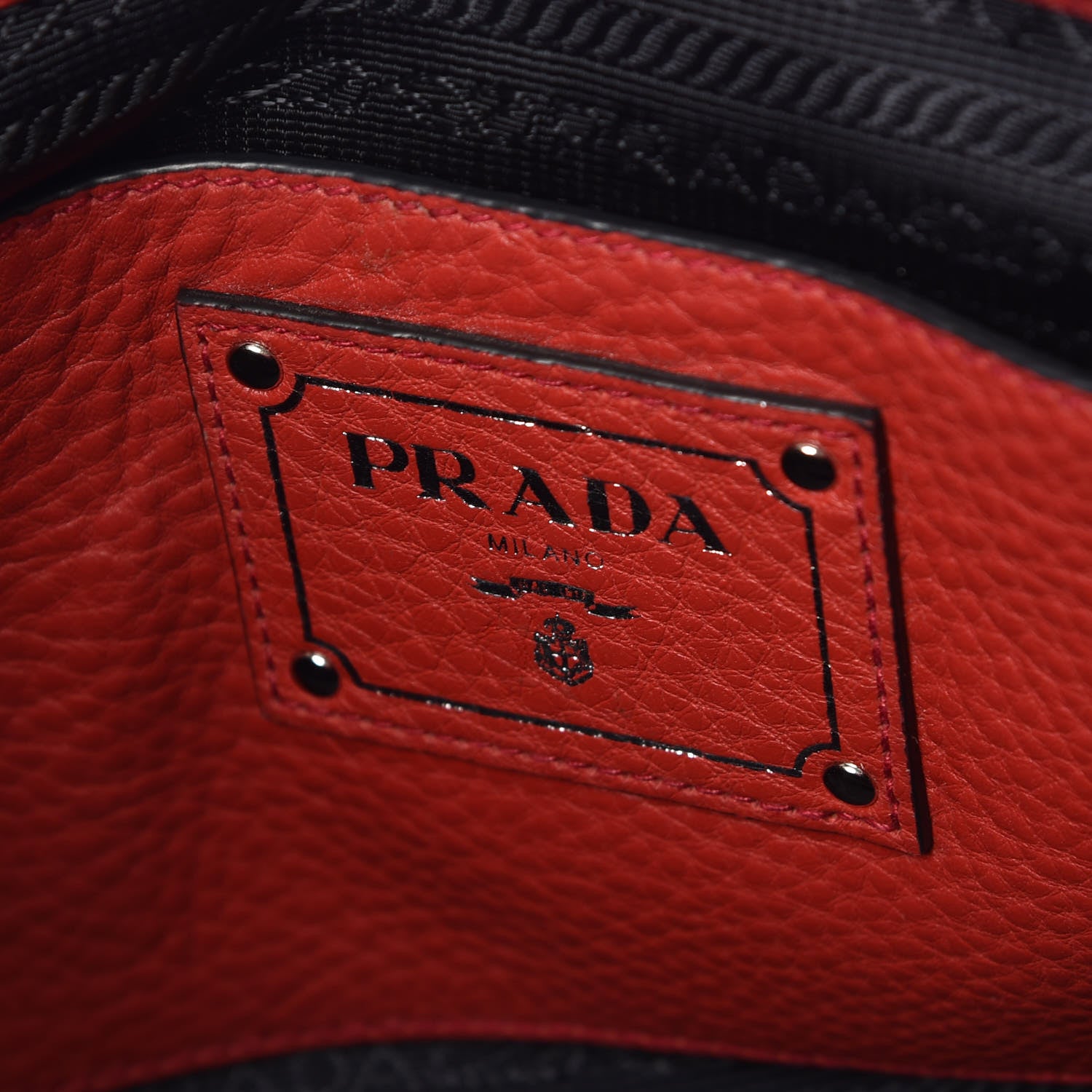Prada Vitello Daino Tote Rosso 9 of 9