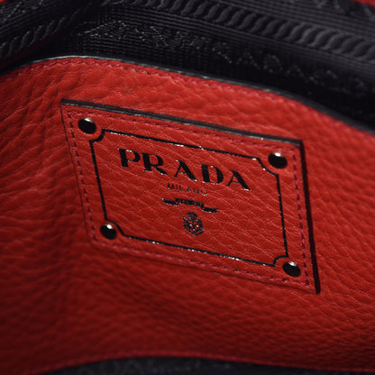Prada Vitello Daino Tote Rosso 9 of 9