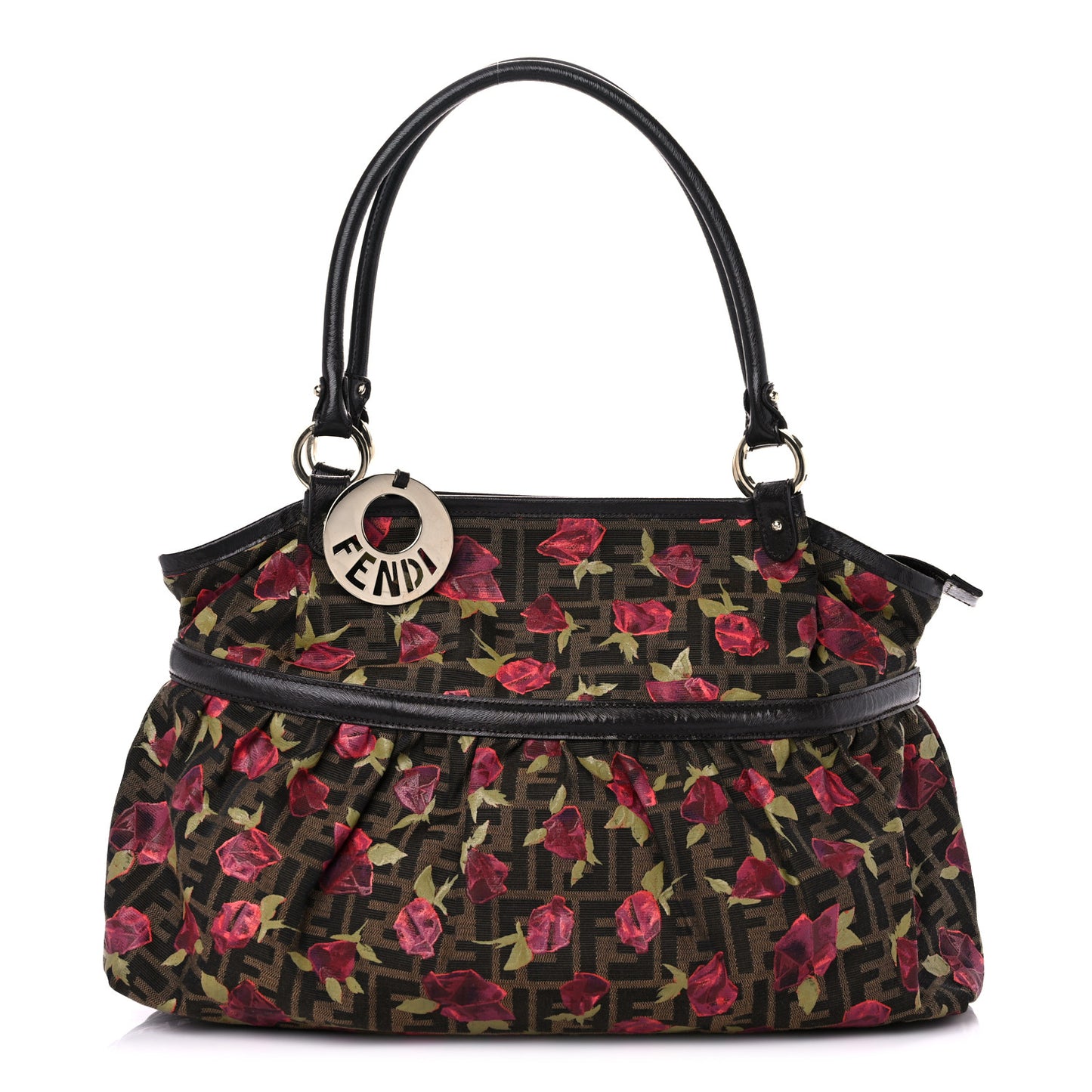 Zucca Rose Large Chef Shopper Tote Tobacco