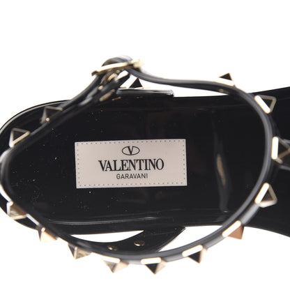 Valentino Garavani PVC Jelly Rockstud Caged Sandals 39 Black 7 of 8