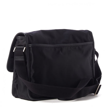 Prada Tessuto Nylon Saffiano Logo Messenger Bag Black 2 of 8