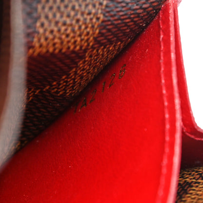 Louis Vuitton Damier Ebene Emilie Wallet Red 8 of 8