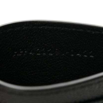 Saint Laurent Grain De Poudre Matelasse Chevron Monogram Credit Card Case Black 7 of 10