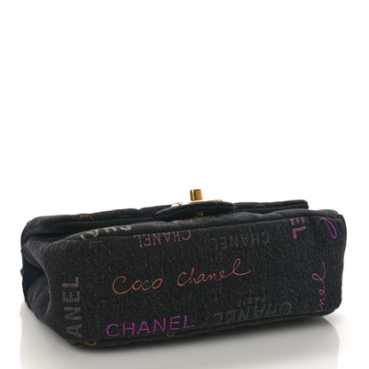 Chanel Denim Quilted Denim Mood Mini Rectangular Flap Black Multicolor 4 of 9