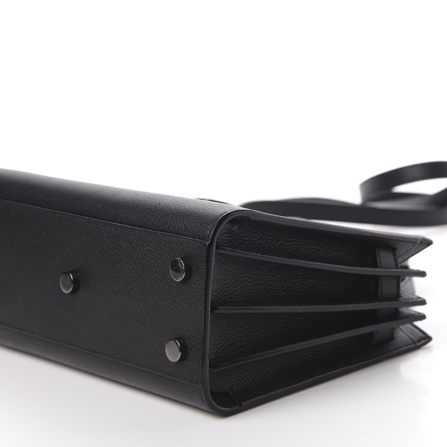 Grained Calfskin Nano Sac De Jour Black